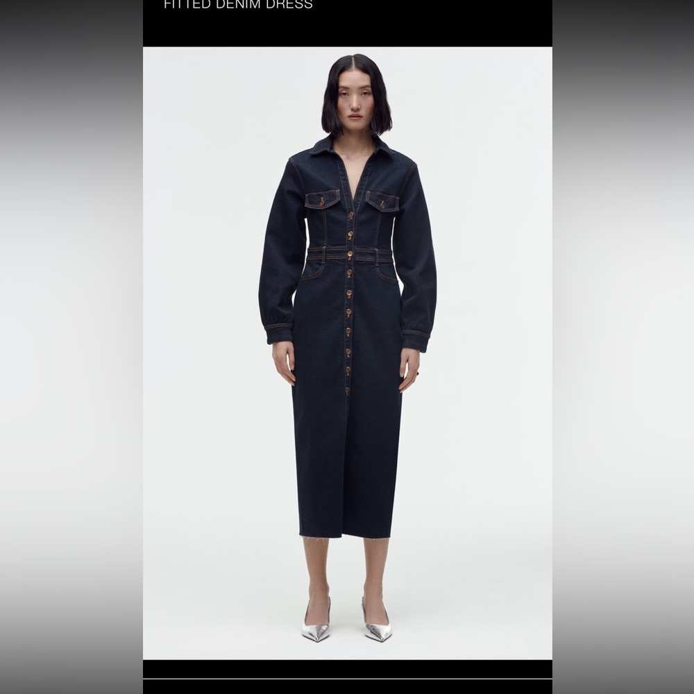 NWT Zara fitted denim dress